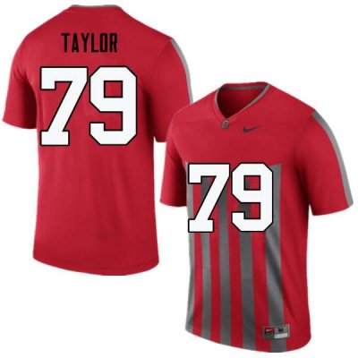 Men's Ohio State Buckeyes #79 Brady Taylor Throwback Nike NCAA College Football Jersey Ventilation MLP7544AJ